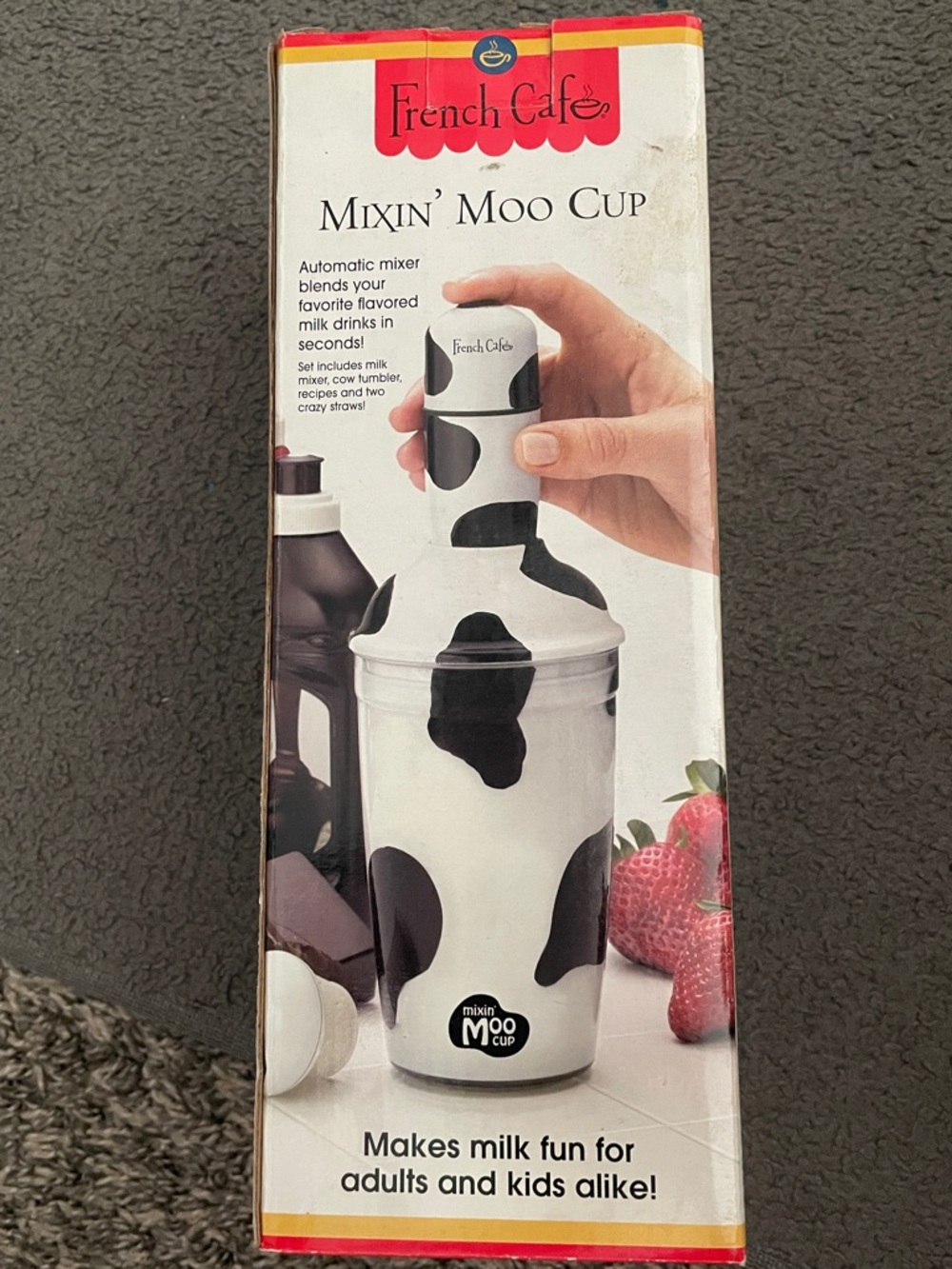 French Cafe Mixin' Moo Cup - Cow Print Milk Mixer